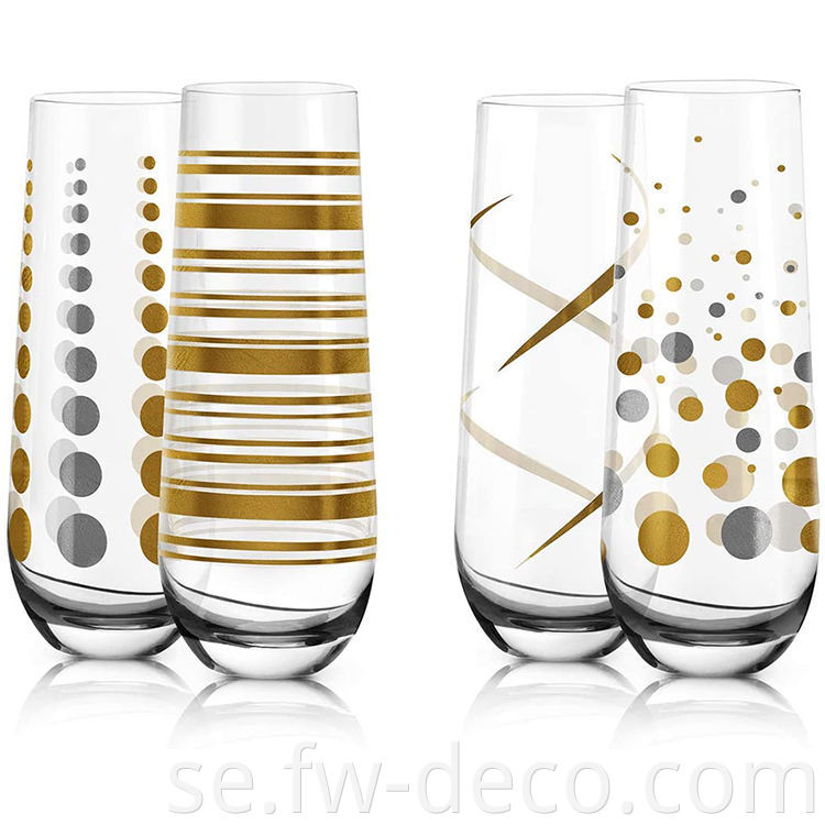 Stemless Champagne flutes Glasses